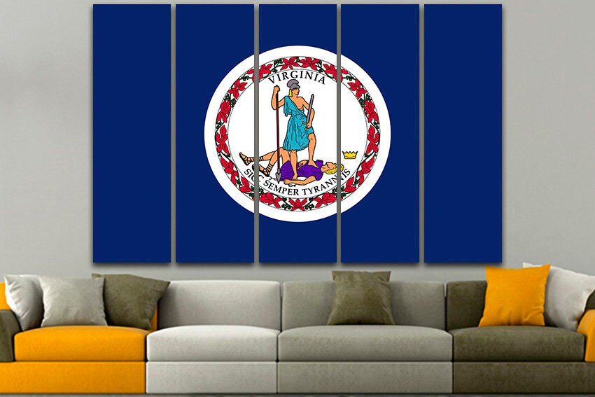 Virginia state Virginia flag Art prints Virginia flag art Virginia flag photo Virginia flag print Flag print Printable art Flag poster Photo