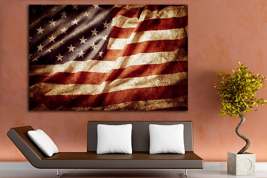 American flag Wall art United states flag US flag canvas Flag us print Flag us canvas National flag US Flag US art Flag art Flag print Photo