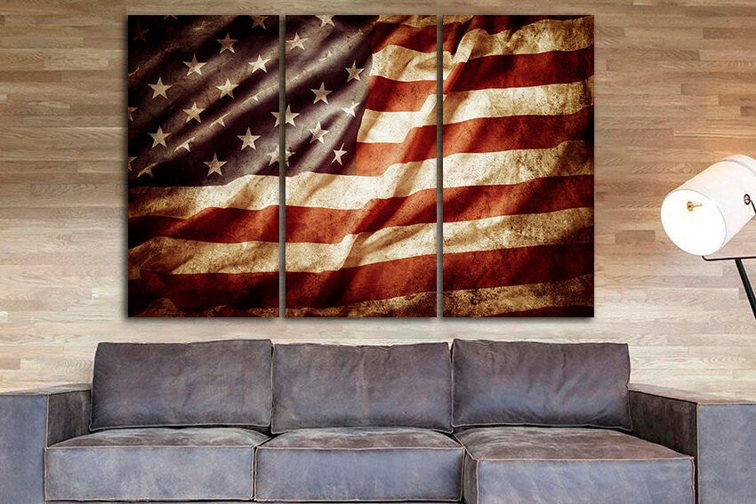 American flag Wall art United states flag US flag canvas Flag us print Flag us canvas National flag US Flag US art Flag art Flag print Photo