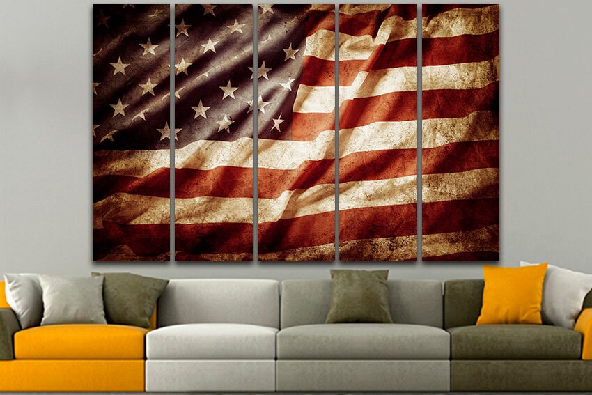American flag Wall art United states flag US flag canvas Flag us print Flag us canvas National flag US Flag US art Flag art Flag print Photo