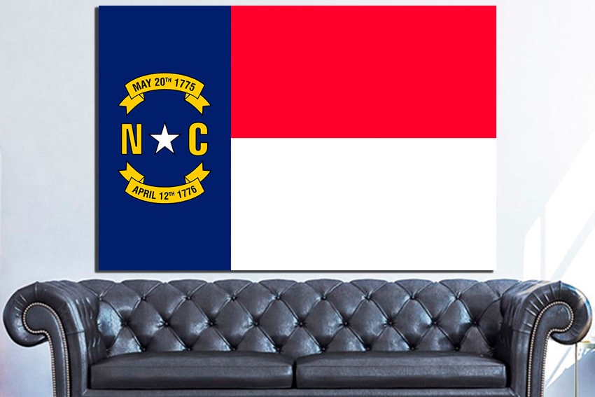 North Carolina state North Carolina flag Print art North Carolina art North Carolina photo North Carolina print Carolina canvas Poster flag
