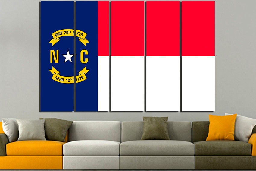 North Carolina state North Carolina flag Print art North Carolina art North Carolina photo North Carolina print Carolina canvas Poster flag