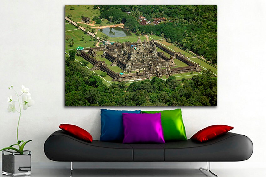 Angkor Wat Print art Landscape Khmer Empire Ancient Khmer canvas Travel Ready to hang
