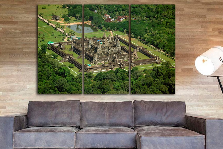 Angkor Wat Print art Landscape Khmer Empire Ancient Khmer canvas Travel Ready to hang