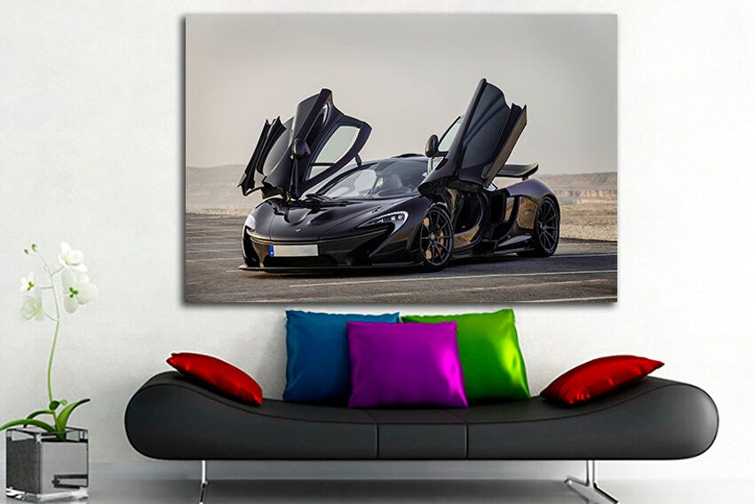 Sport car canvas Mechanism art Racing car wall print Muscle decor Gift for nutsery