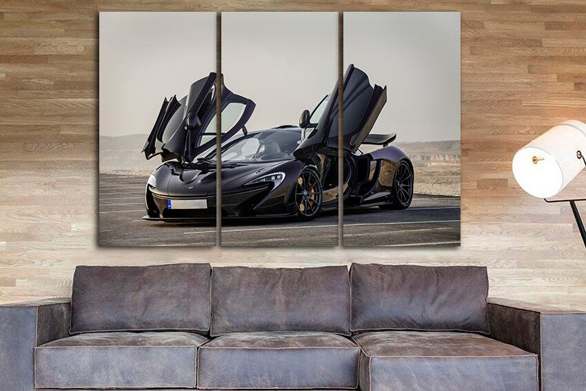 Sport car canvas Mechanism art Racing car wall print Muscle decor Gift for nutsery