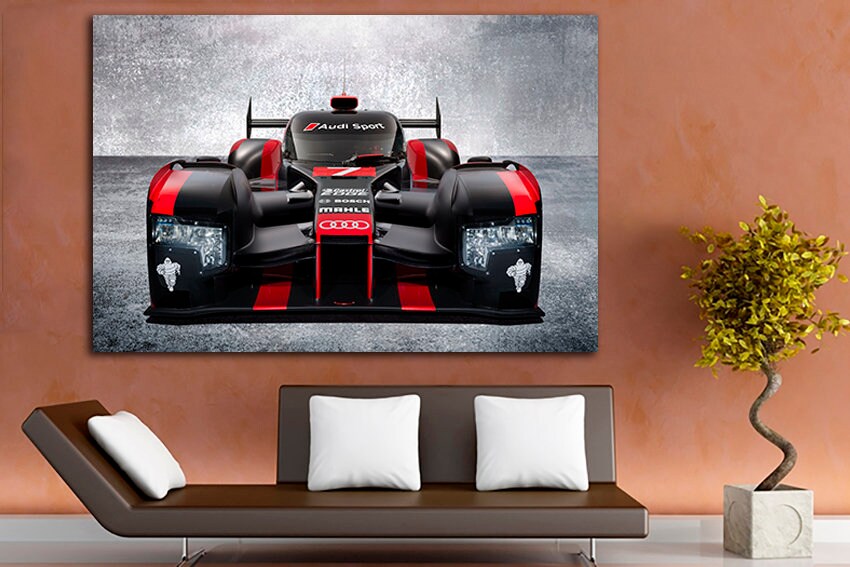 Sportcar wall art Racing canvas Mechanism decor Mens gift print