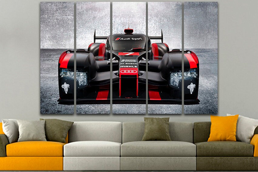 Sportcar wall art Racing canvas Mechanism decor Mens gift print