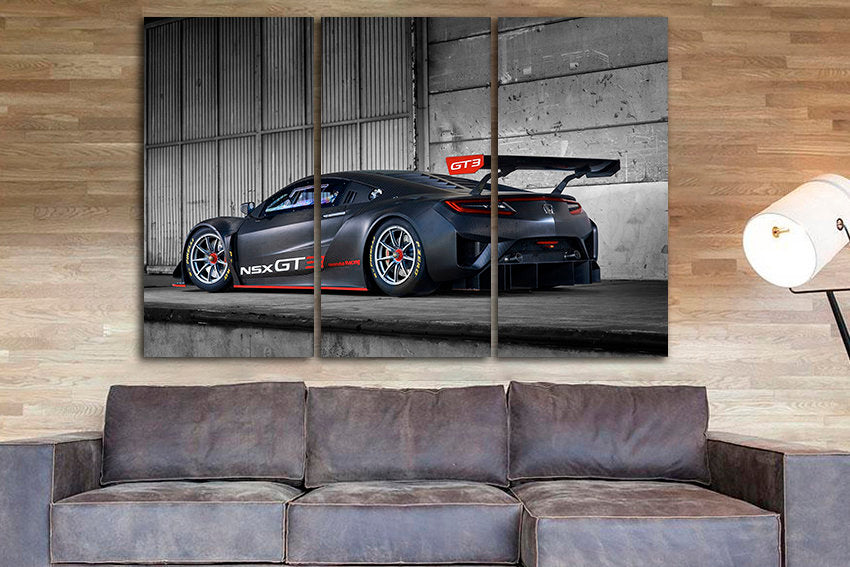 Sports car print on canvas Racing wall art Racing boy room decor Nursery artwork