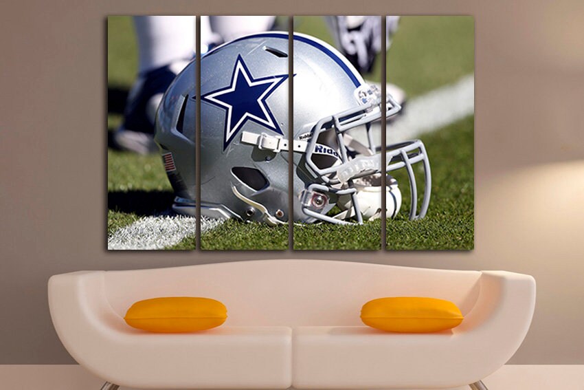 Football canvas Helmet wall decor Sports bar print Nursery artwork Game art Football player gift