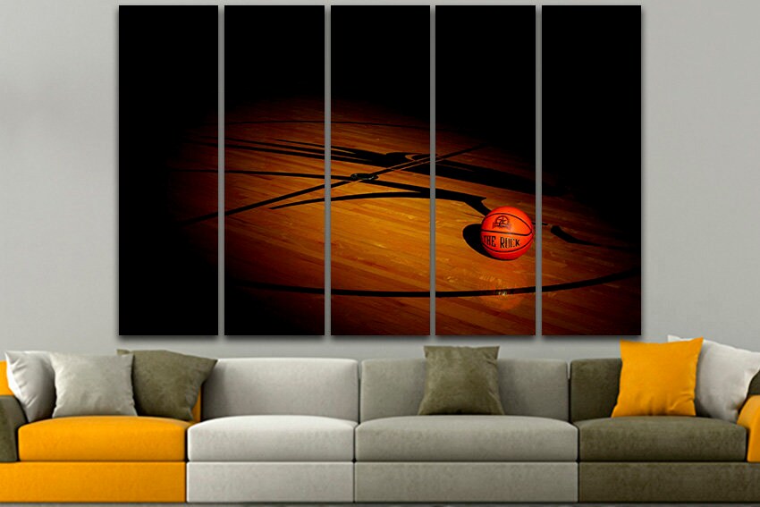 Basketball art Sport сanvas Ball wall decor Ready to hang