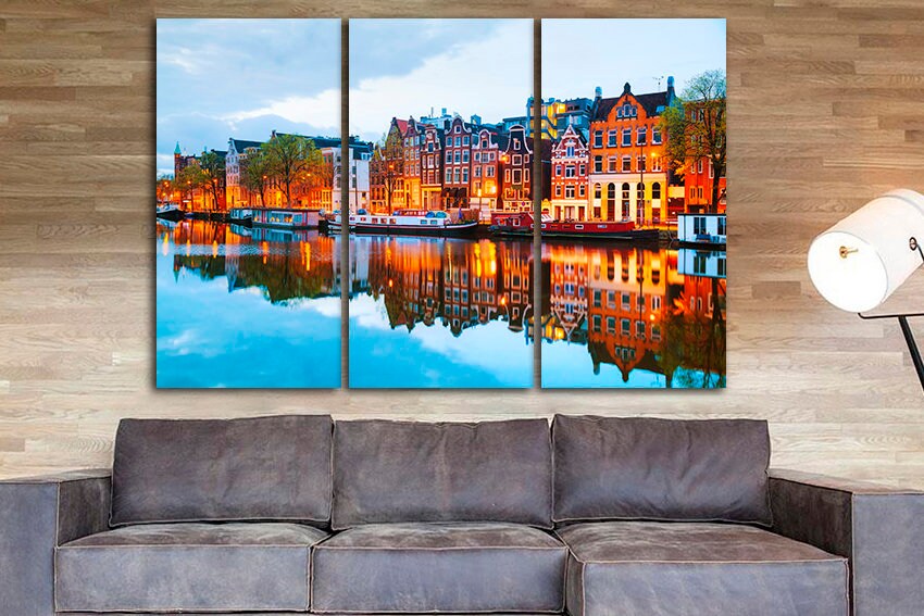Amsterdam Netherlands canvas travel wall art