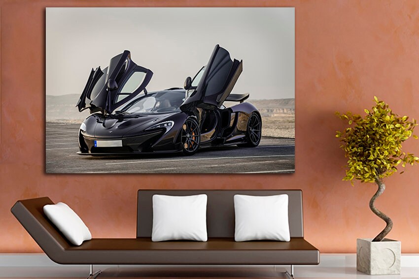 Sport car canvas Mechanism art Racing car wall print Muscle decor Gift for nutsery
