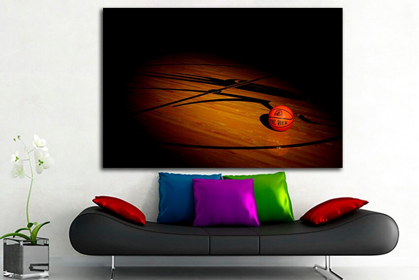 Basketball art Sport сanvas Ball wall decor Ready to hang