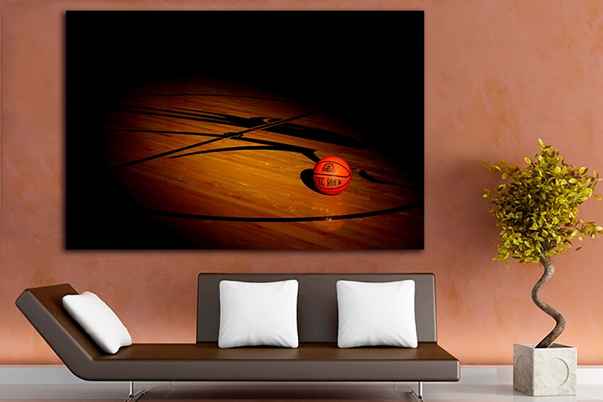 Basketball art Sport сanvas Ball wall decor Ready to hang