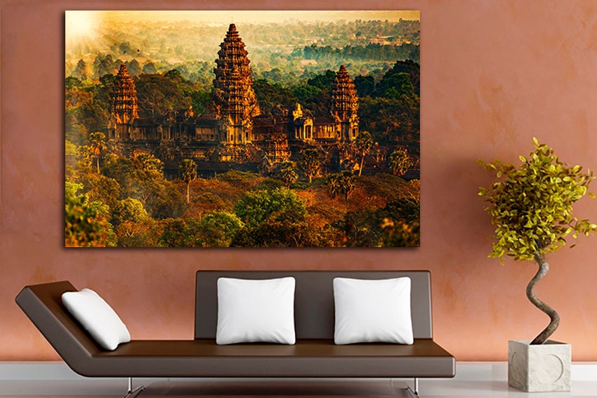 Angkor Wat Canvas Landscape print Khmer travel wat print Cambodia art