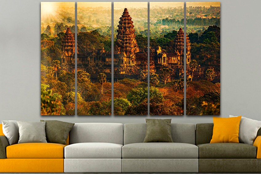 Angkor Wat Canvas Landscape print Khmer travel wat print Cambodia art