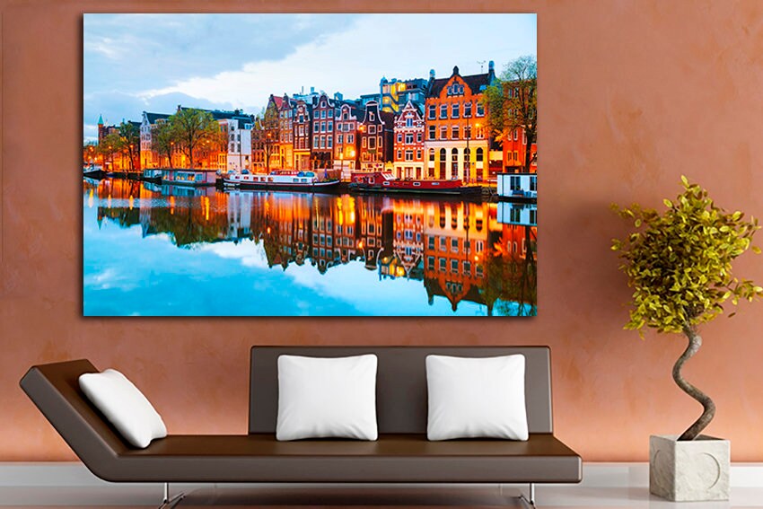 Amsterdam Netherlands canvas travel wall art