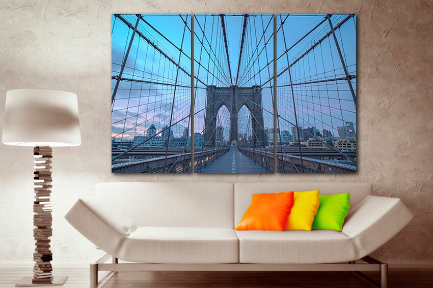 Brooklyn bridge New York print on canvas Travel wall decor ready to hang
