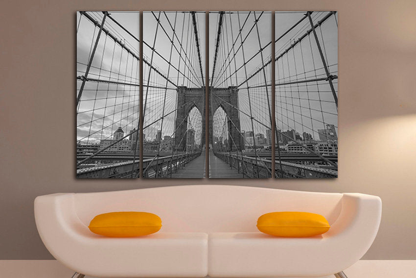 Brooklyn bridge New York print on canvas Travel wall decor ready to hang