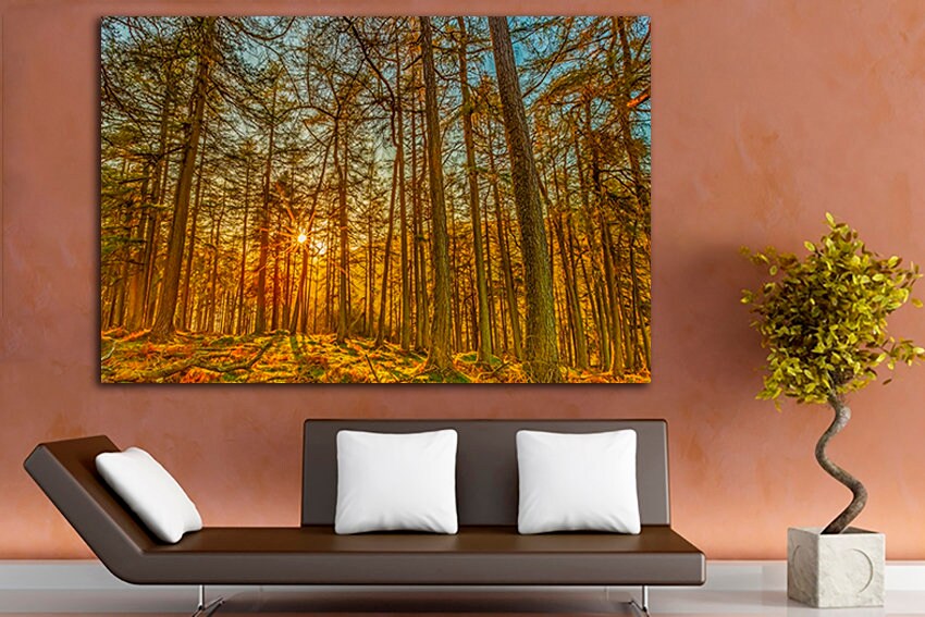 Forest canvas Nature wall art Landscape home print