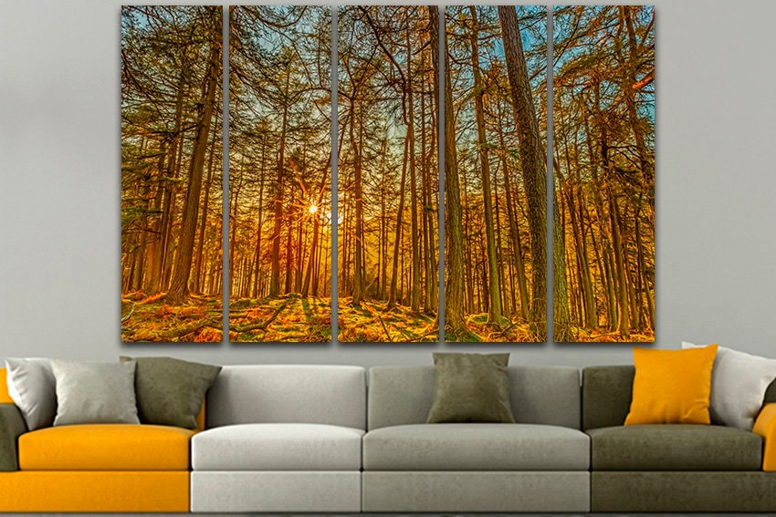 Forest canvas Nature wall art Landscape home print