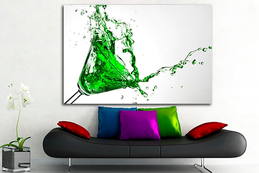Cocktail wall art Kitchen canvas Cafe decor Alcohol drink
