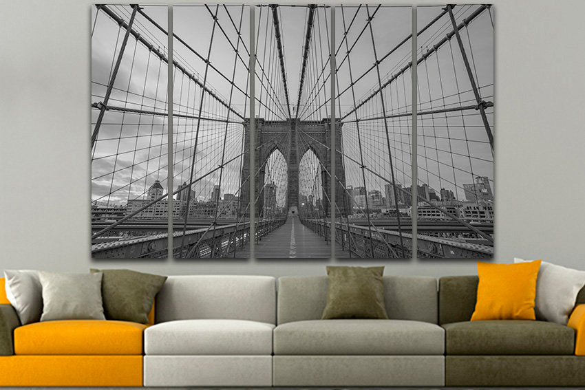 Brooklyn bridge New York print on canvas Travel wall decor ready to hang