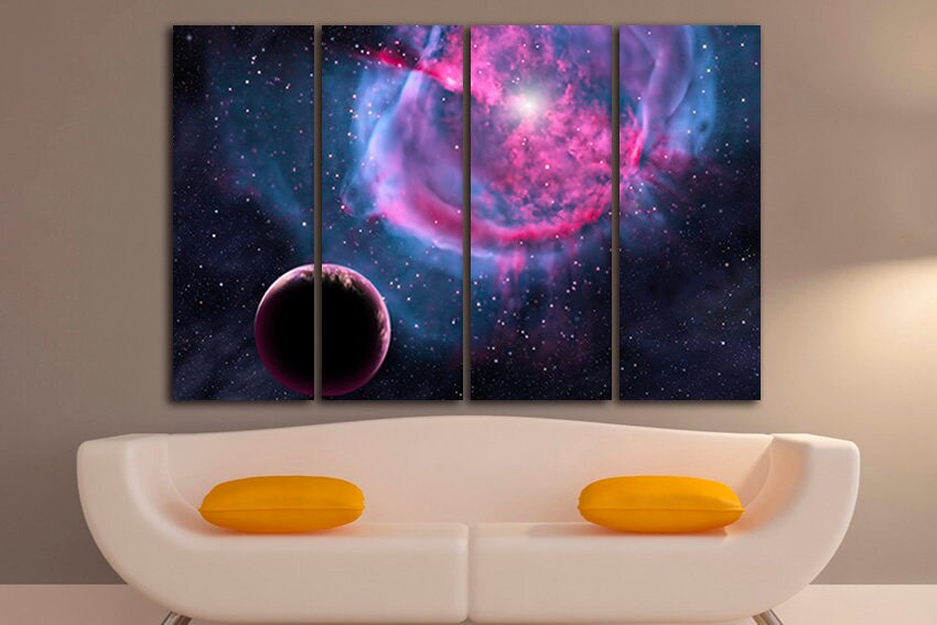 Space print Wall art canvas Astronomy Galaxy decor Star home artwork