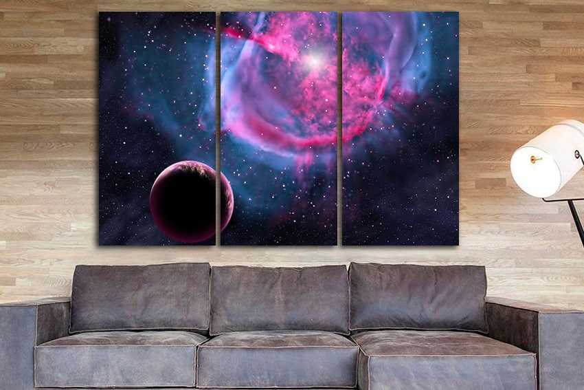 Space print Wall art canvas Astronomy Galaxy decor Star home artwork