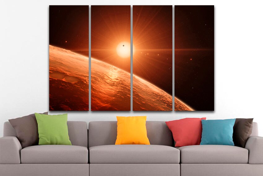 Dwarf star Print on canvas Planet décor Space wall art Planets artwork Astronomy print