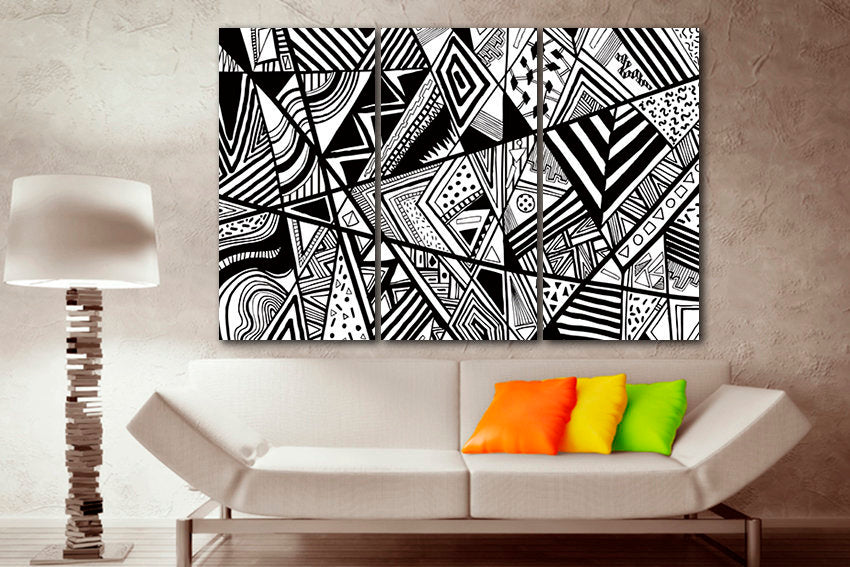 Line canvas Abstract wall art Abstract decor Geometrical forms Abstraction art Graphic print