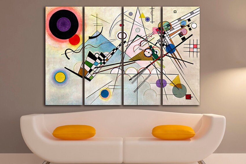 Geometric shapes abstract Wall art canvas Abstraction print