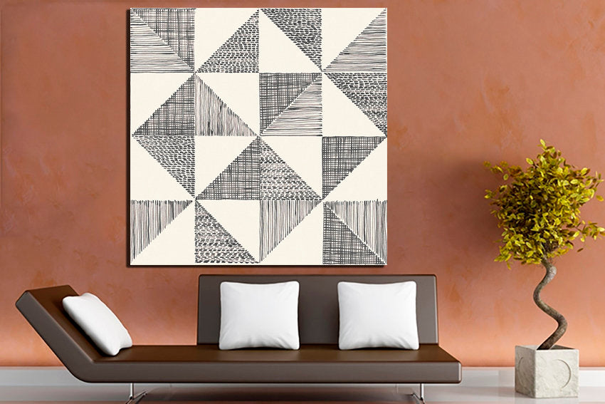 Line canvas Abstract wall art Elegant print Fashion decor Graphic Geometric artwork