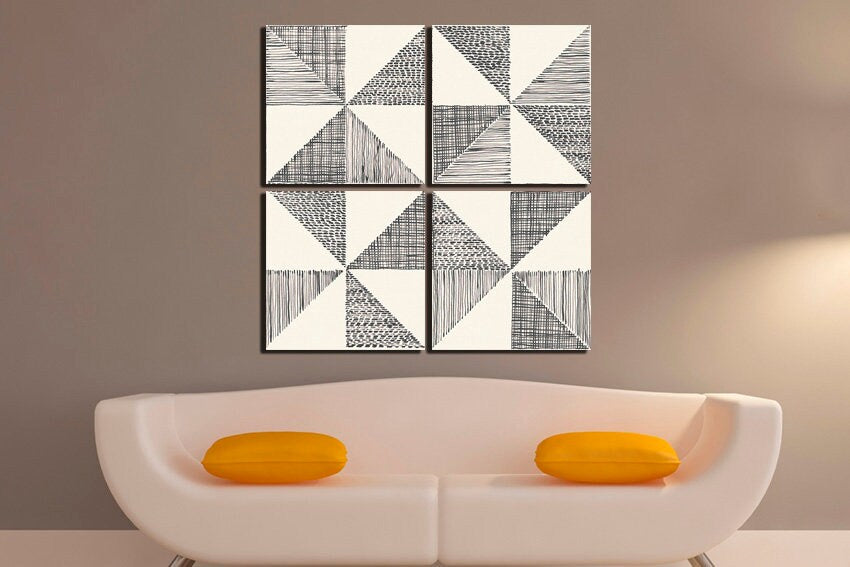 Line canvas Abstract wall art Elegant print Fashion decor Graphic Geometric artwork