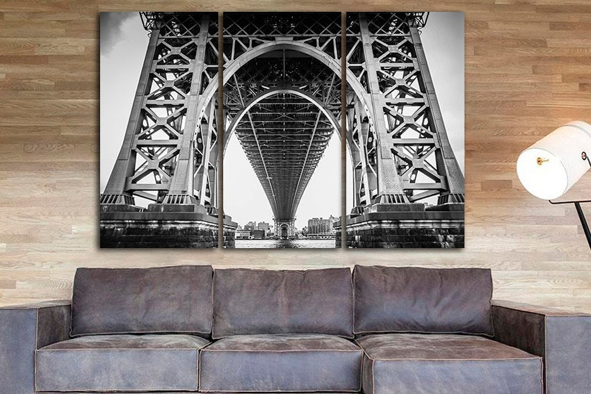 Williamsburg bridge Wall art canvas Manhattan decor New York print Travel Broadway Architecture photo