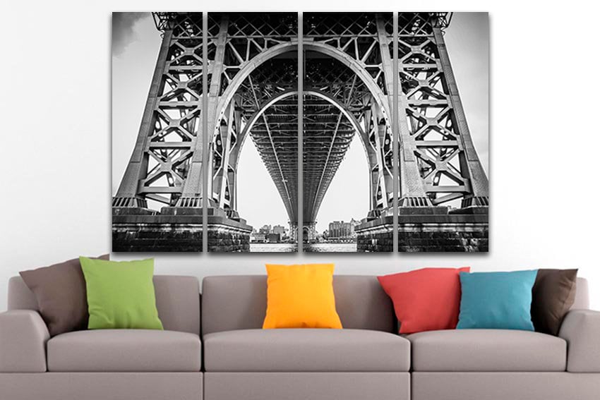 Williamsburg bridge Wall art canvas Manhattan decor New York print Travel Broadway Architecture photo