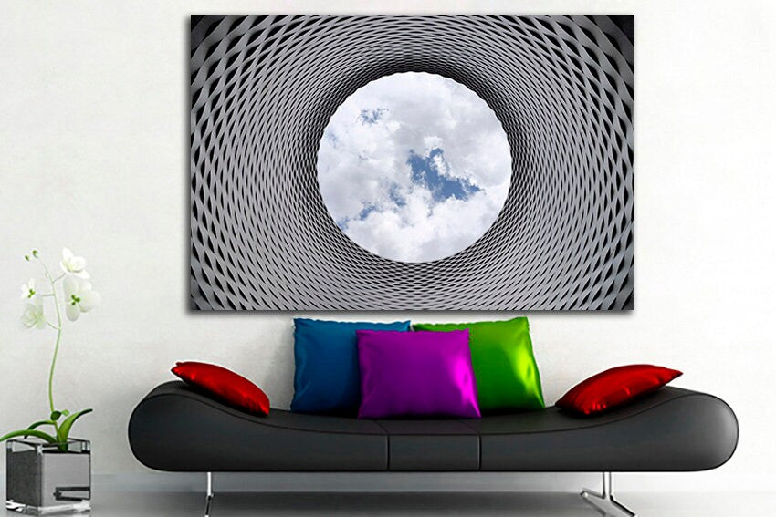 Abstract wall art Abstraction canvas Sky décor Graphic print Geometric photo
