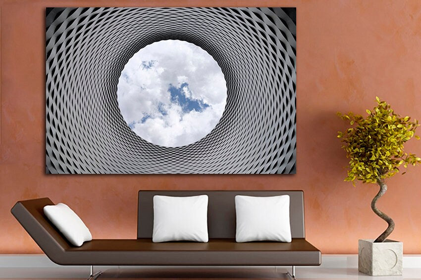 Abstract wall art Abstraction canvas Sky décor Graphic print Geometric photo