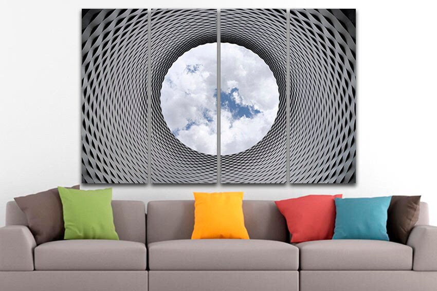 Abstract wall art Abstraction canvas Sky décor Graphic print Geometric photo