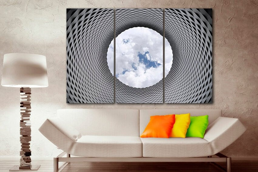 Abstract wall art Abstraction canvas Sky décor Graphic print Geometric photo