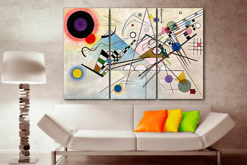 Geometric shapes abstract Wall art canvas Abstraction print
