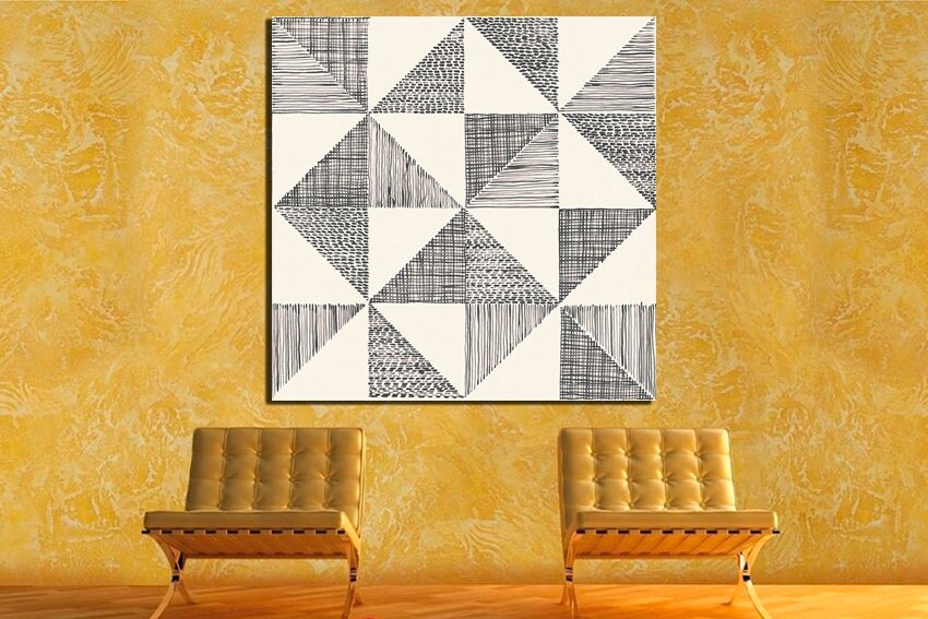 Line canvas Abstract wall art Elegant print Fashion decor Graphic Geometric artwork