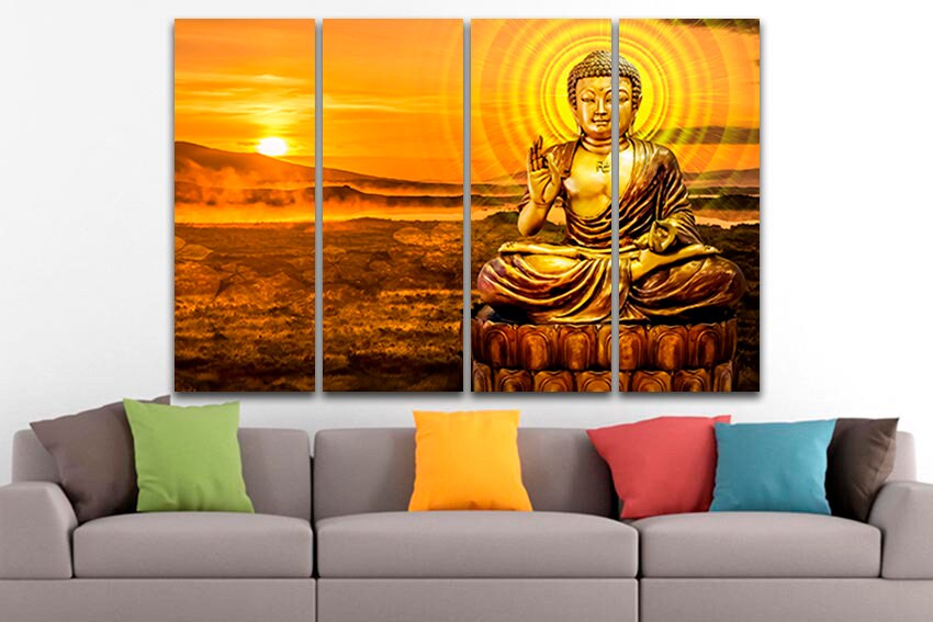 Buddha canvas Religion decor Meditaion print Spiritual wall art Zen Buddhism Ready to hang