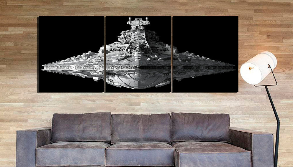 Space ship canvas Spacecraft art Spaceship print Air engine mechanism Aviation gifts Kids room décor Black white wall art