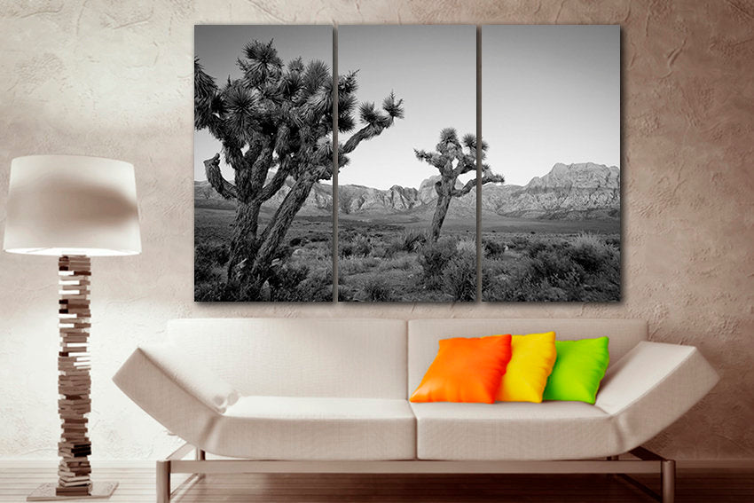 Cactus wall print Red Rock Canyon art National Conservation Desert mountain decor Nevada Nature canvas Ready to hang