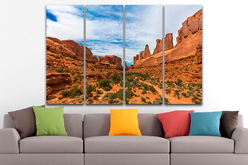 Arches national park Gateway arch Wall art canvas Rock print Utah décor Canyon artwork Nature gift