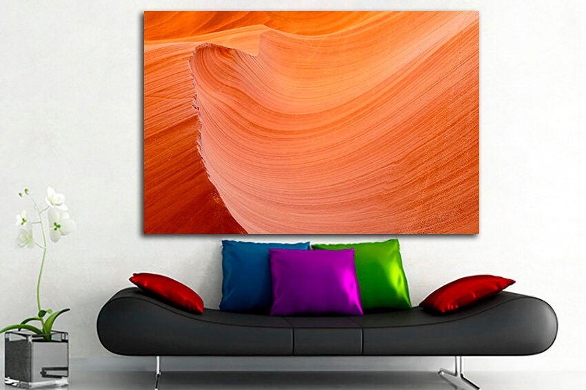 Antelope slot canyon wall art Rock canvas Arizona Nature artwork Mountain picture