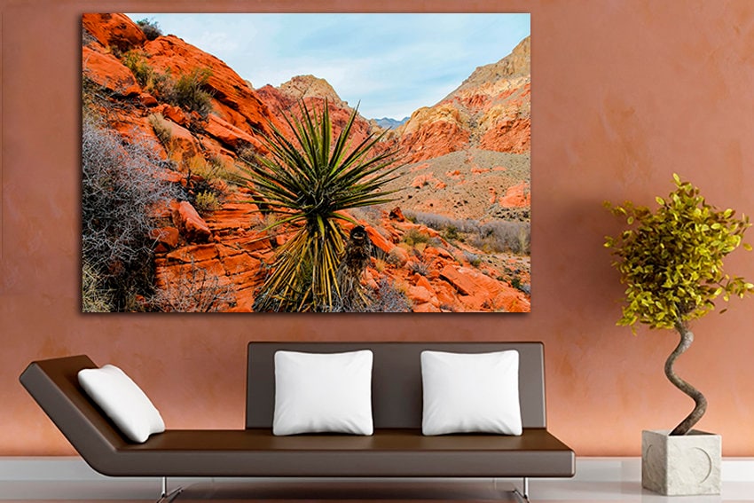 Canvas ready to hang Utah desert art Zion National park Tree wall decor Nature print