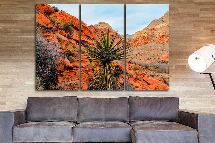 Canvas ready to hang Utah desert art Zion National park Tree wall decor Nature print